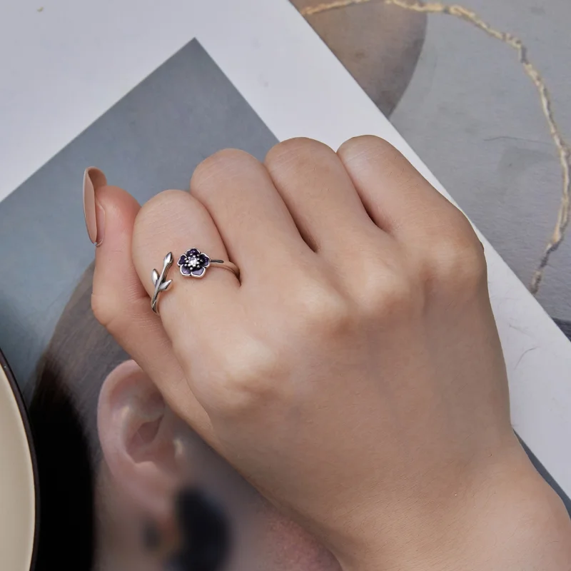 (Bild für) Pandora Style Flower Open Ring - BSR394 - Ansicht 6
