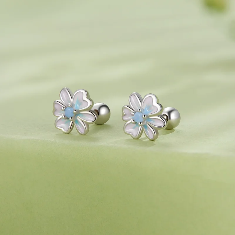 (Bild für) Pandora Style Flower Studs Ohrstecker - SCE1572 - Ansicht 2