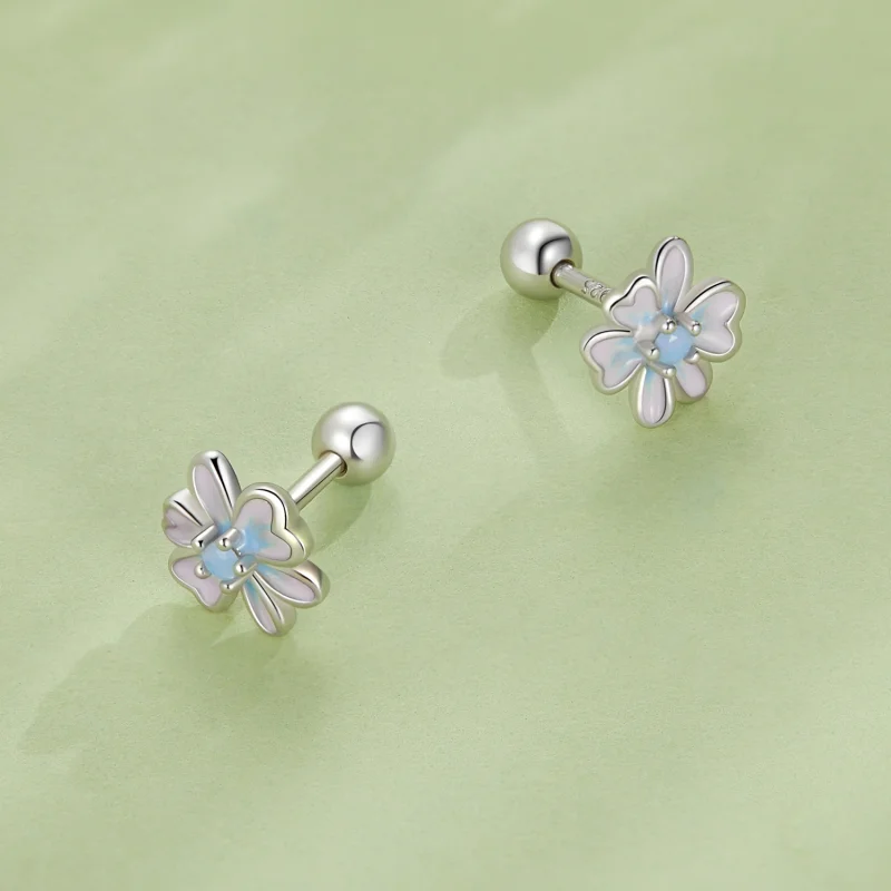 (Bild für) Pandora Style Flower Studs Ohrstecker - SCE1572 - Ansicht 4
