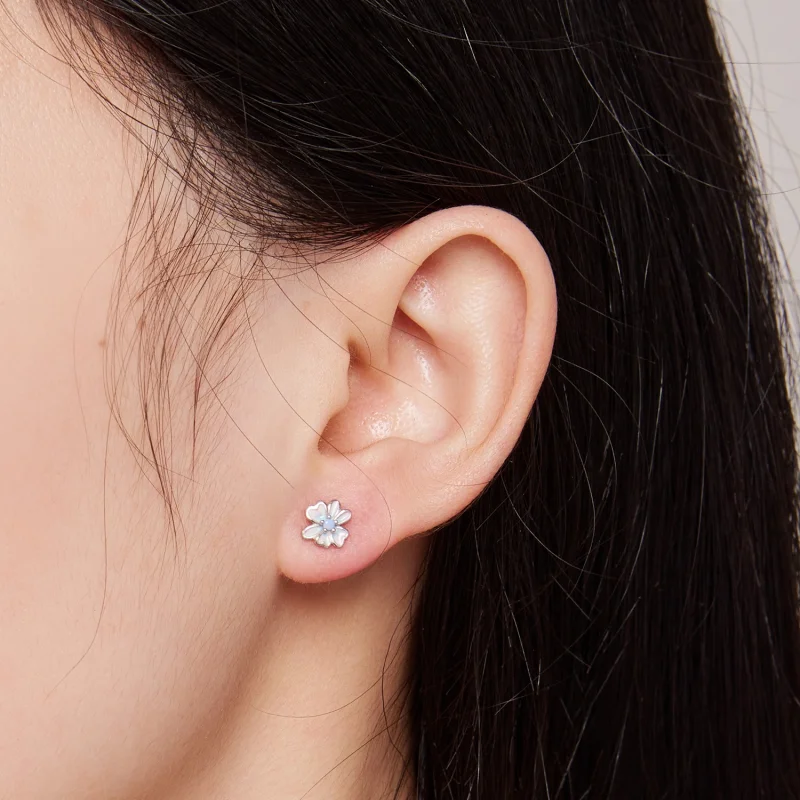 (Bild für) Pandora Style Flower Studs Ohrstecker - SCE1572 - Ansicht 5