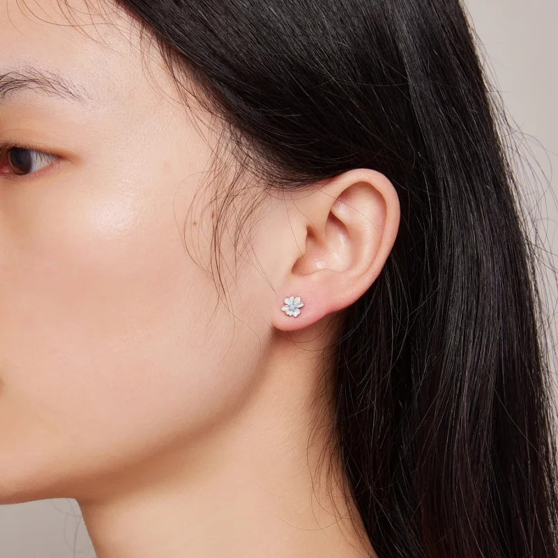 (Bild für) Pandora Style Flower Studs Ohrstecker - SCE1572 - Ansicht 7
