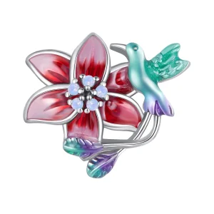 (Bild für) Pandora Style Flowers and Birds Charm - BSC787