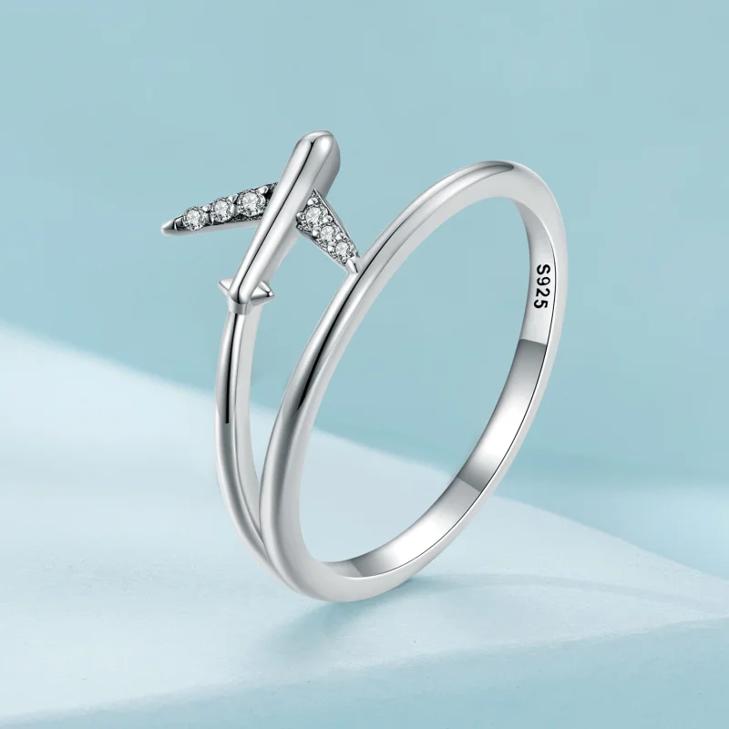 (Bild für) Pandora Style Flugzeug Ring - SCR967 - Ansicht 2
