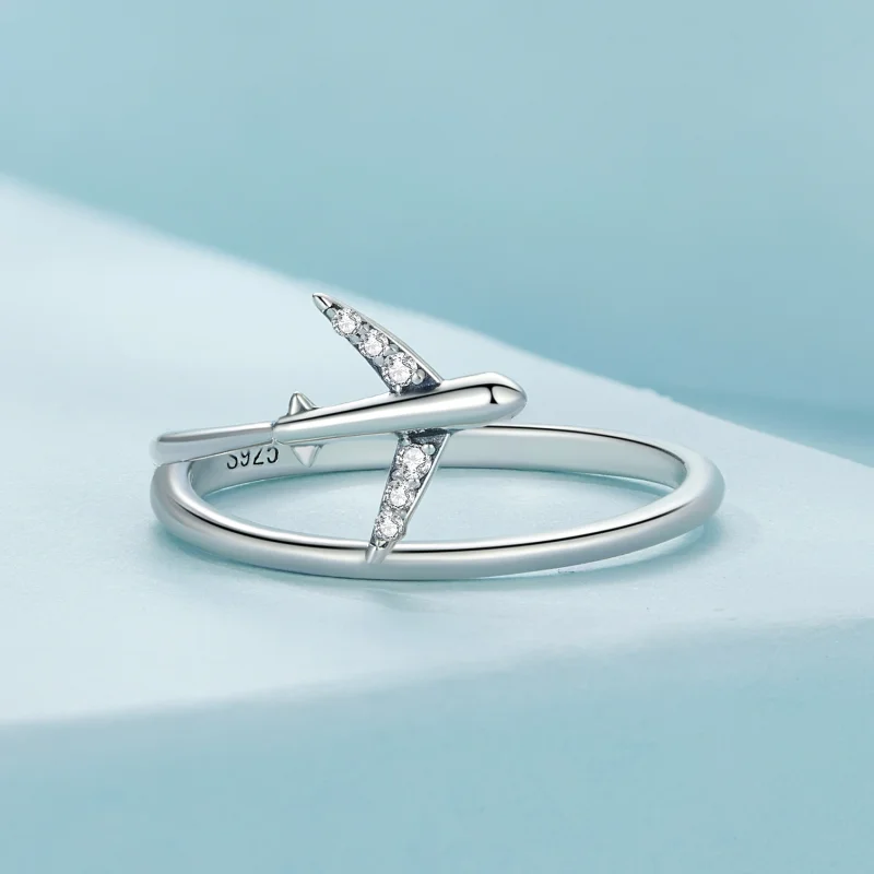 (Bild für) Pandora Style Flugzeug Ring - SCR967 - Ansicht 3