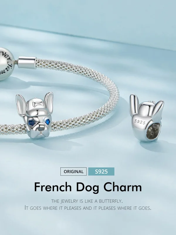 (Bild für) Pandora Style Französische Bulldogge Charm - SCC2588 - Ansicht 2