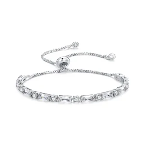 (Bild für) Pandora Style Funkelndes Zirkon-Schiebe-Armband - YIB062
