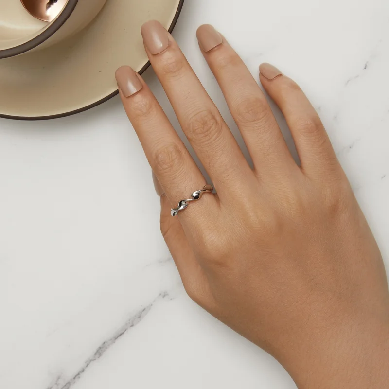 (Bild für) Pandora Style Gedrehter Sterling Silber Offener Ring - BSR468-E - Ansicht 5