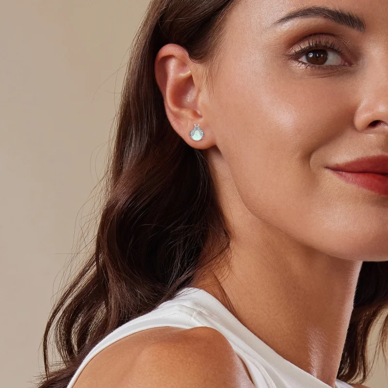 (Bild für) Pandora Style Glühwürmchen Leuchtstecker Ohrringe - SCE1647 - Ansicht 5