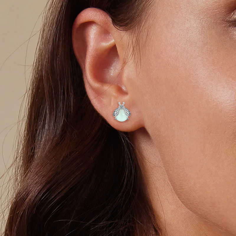(Bild für) Pandora Style Glühwürmchen Leuchtstecker Ohrringe - SCE1647 - Ansicht 6