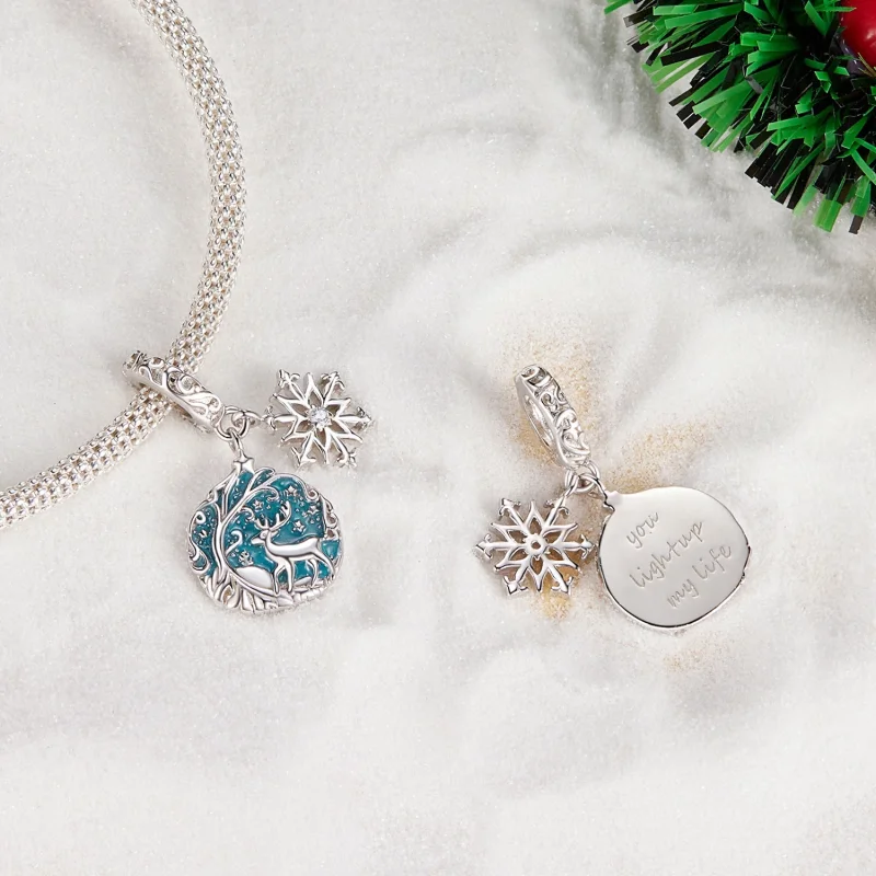 (Bild für) Pandora Style Glow-In-The-Dark Elk Dangle - SCC2661 - Ansicht 4