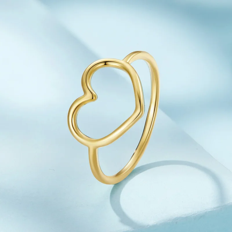 (Bild für) Pandora Style Gold Herzförmiger Ring - SCR641-B - Ansicht 2