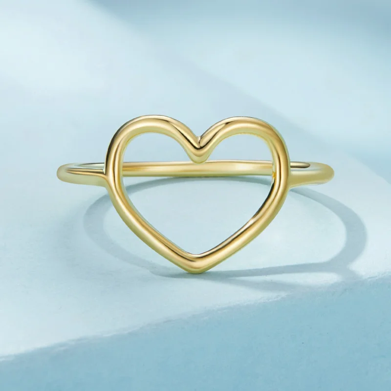 (Bild für) Pandora Style Gold Herzförmiger Ring - SCR641-B - Ansicht 3