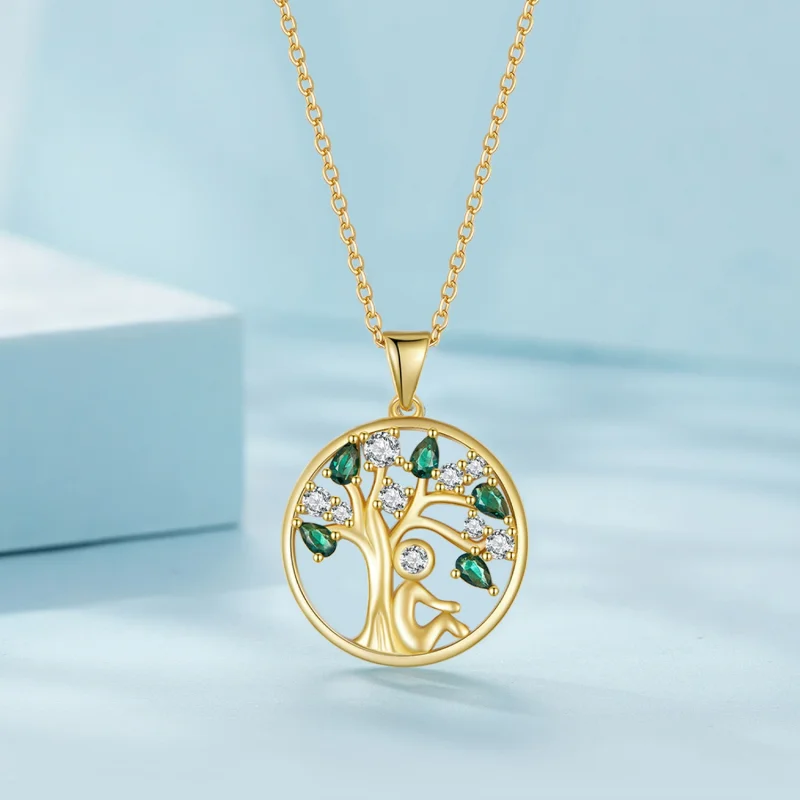 (Bild für) Pandora Style Golden Life Tree Halskette - SCN094-B - Ansicht 2