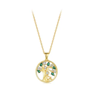 (Bild für) Pandora Style Golden Life Tree Halskette - SCN094-B