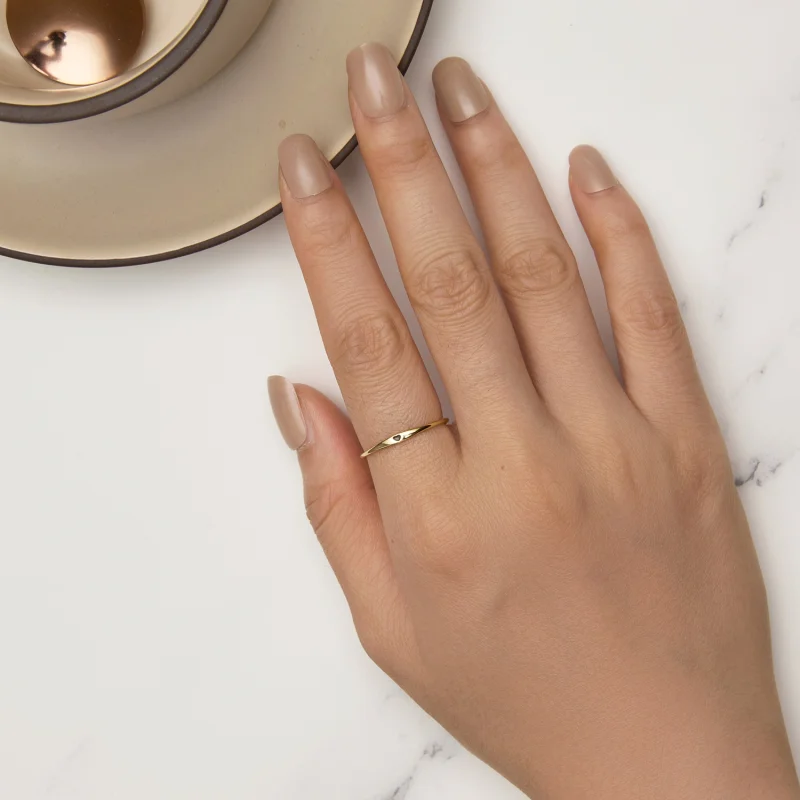 (Bild für) Pandora Style Golden Love Heart Ring - SCR468-B - Ansicht 5
