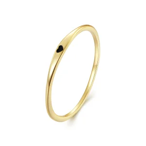 (Bild für) Pandora Style Golden Love Heart Ring - SCR468-B