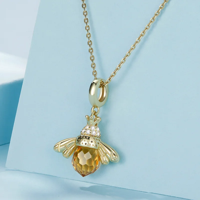(Bild für) Pandora Style Goldene Biene Anhänger - SCC035-B - Ansicht 2