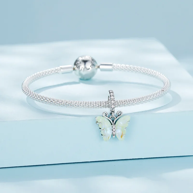 (Bild für) Pandora Style Grün Aurora Schmetterling Anhänger - SCC2305-GN - Ansicht 3