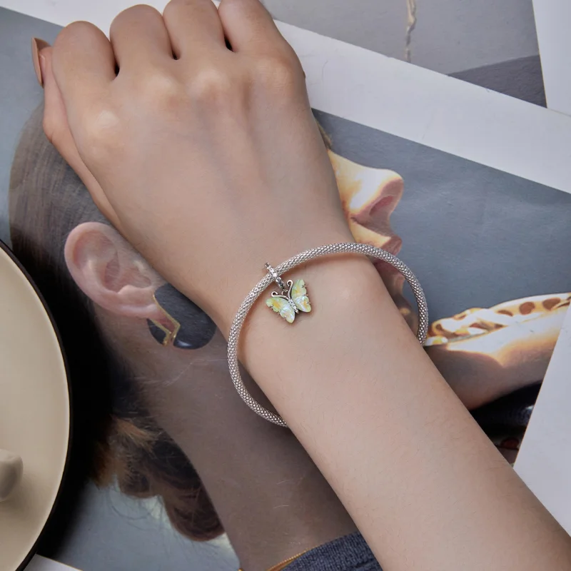 (Bild für) Pandora Style Grün Aurora Schmetterling Anhänger - SCC2305-GN - Ansicht 5