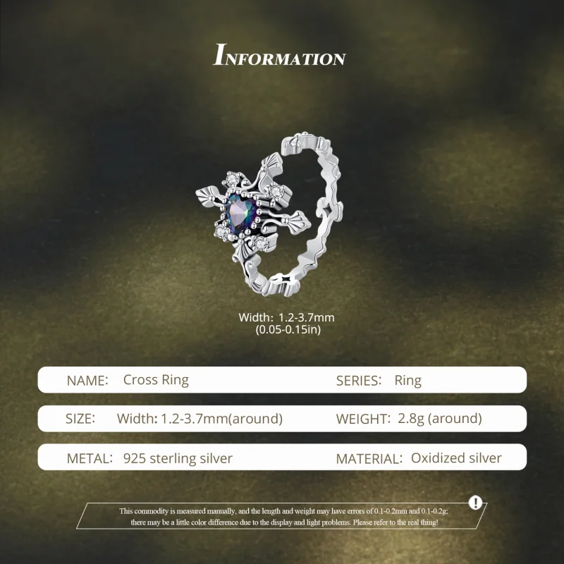 (Bild für) Pandora Style Halloween Cross Open Ring - BSR482-E - Ansicht 5