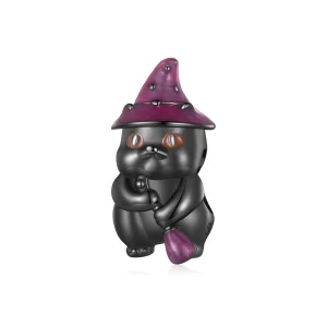 (Bild für) Pandora Style Halloween Hexenkatze-Anhänger - SCC2625