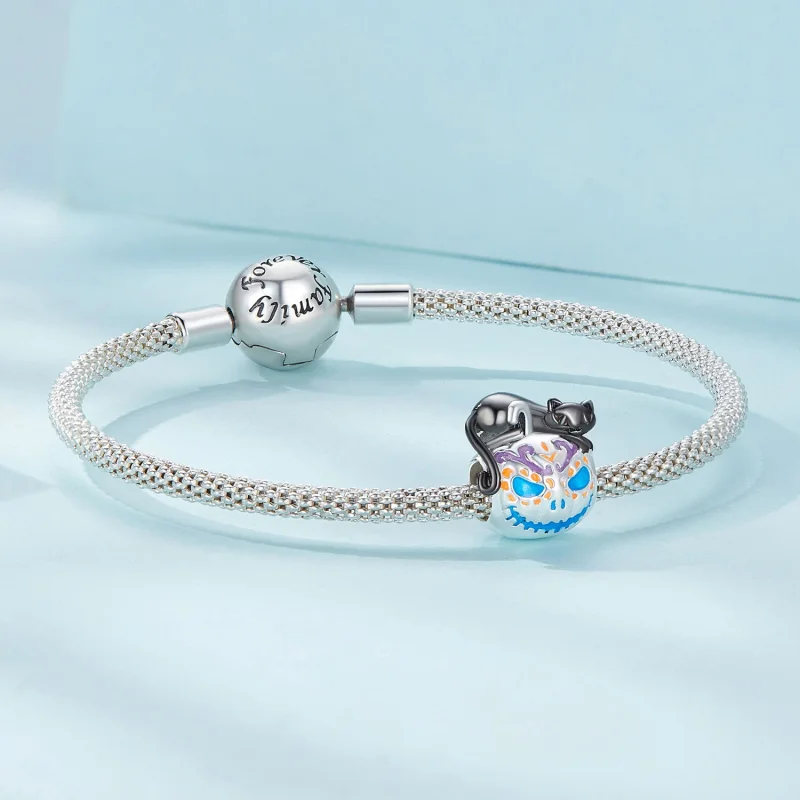 (Bild für) Pandora Style Halloween Kürbis-Laterne Anhänger - SCC2626 - Ansicht 5