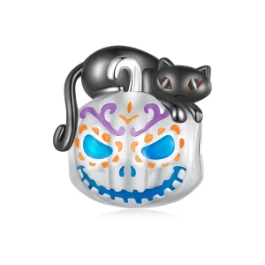 (Bild für) Pandora Style Halloween Kürbis-Laterne Anhänger - SCC2626