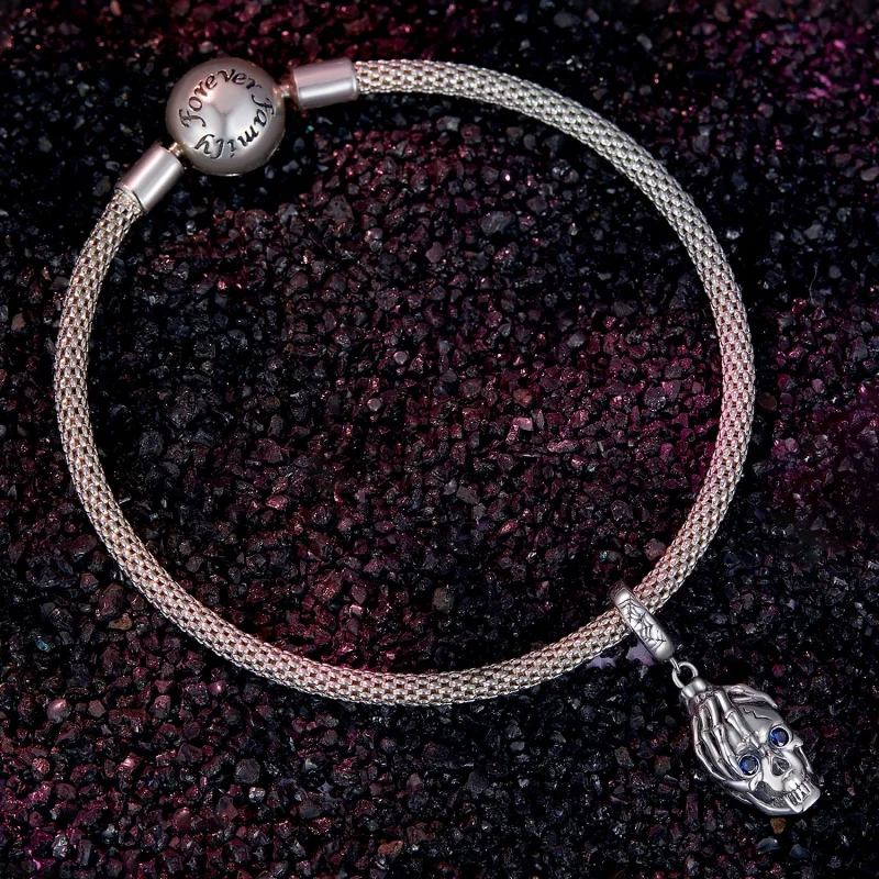 (Bild für) Pandora Style Halloween-Schädel-Anhänger - SCC2606 - Ansicht 3