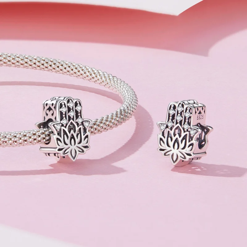 (Bild für) Pandora Style Hand of Fatima Charm - SCC2628 - Ansicht 4