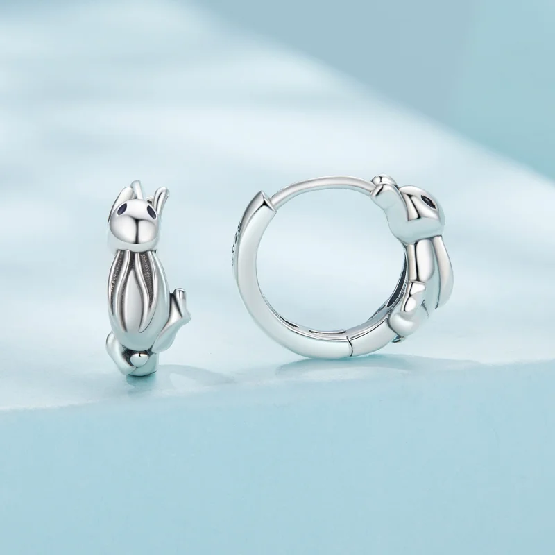 (Bild für) Pandora Style Hasen-Ohrringe mit Ring - SCE1616 - Ansicht 2