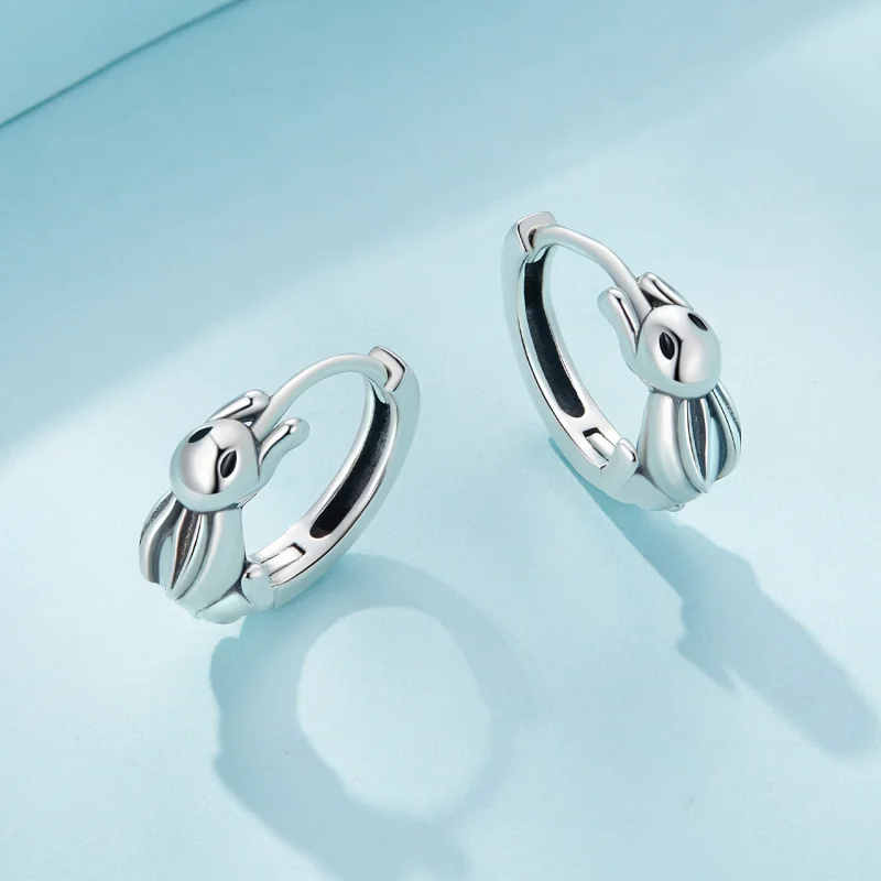 (Bild für) Pandora Style Hasen-Ohrringe mit Ring - SCE1616 - Ansicht 3