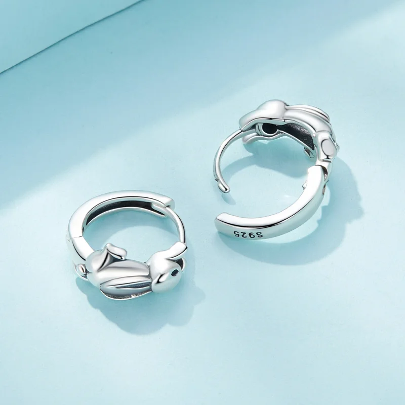 (Bild für) Pandora Style Hasen-Ohrringe mit Ring - SCE1616 - Ansicht 4
