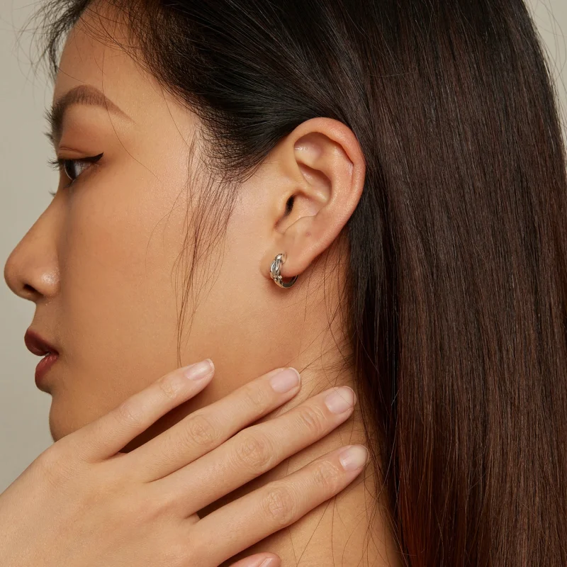 (Bild für) Pandora Style Hasen-Ohrringe mit Ring - SCE1616 - Ansicht 6