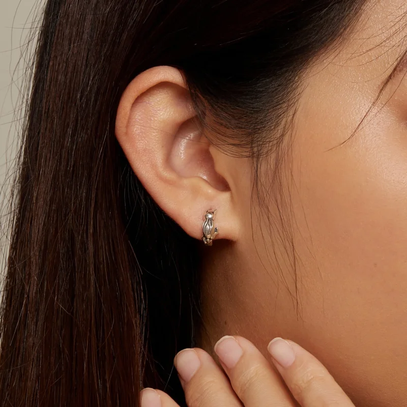 (Bild für) Pandora Style Hasen-Ohrringe mit Ring - SCE1616 - Ansicht 7