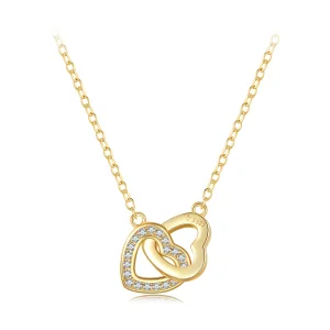 (Bild für) Pandora Style Heart To Heart-925 Silber Halskette - SCN181-B