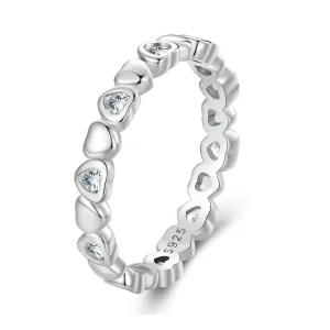 (Bild für) Pandora Style Hearts Ring - BSR421