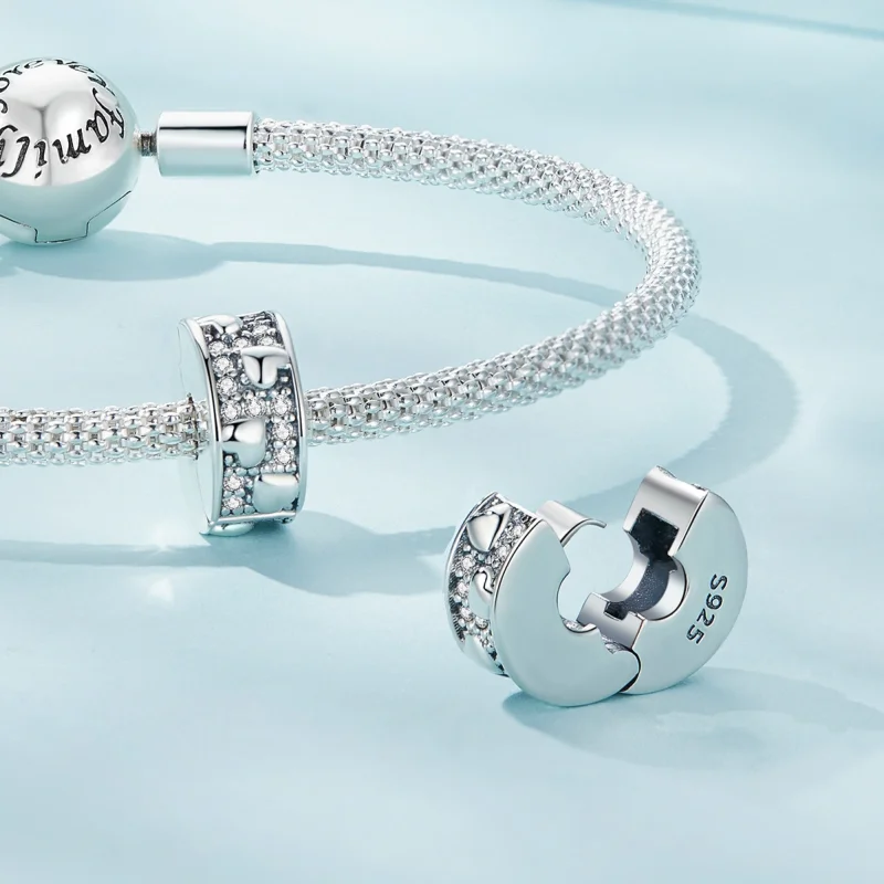 (Bild für) Pandora Style Herz-Clip - SCC2492 - Ansicht 4