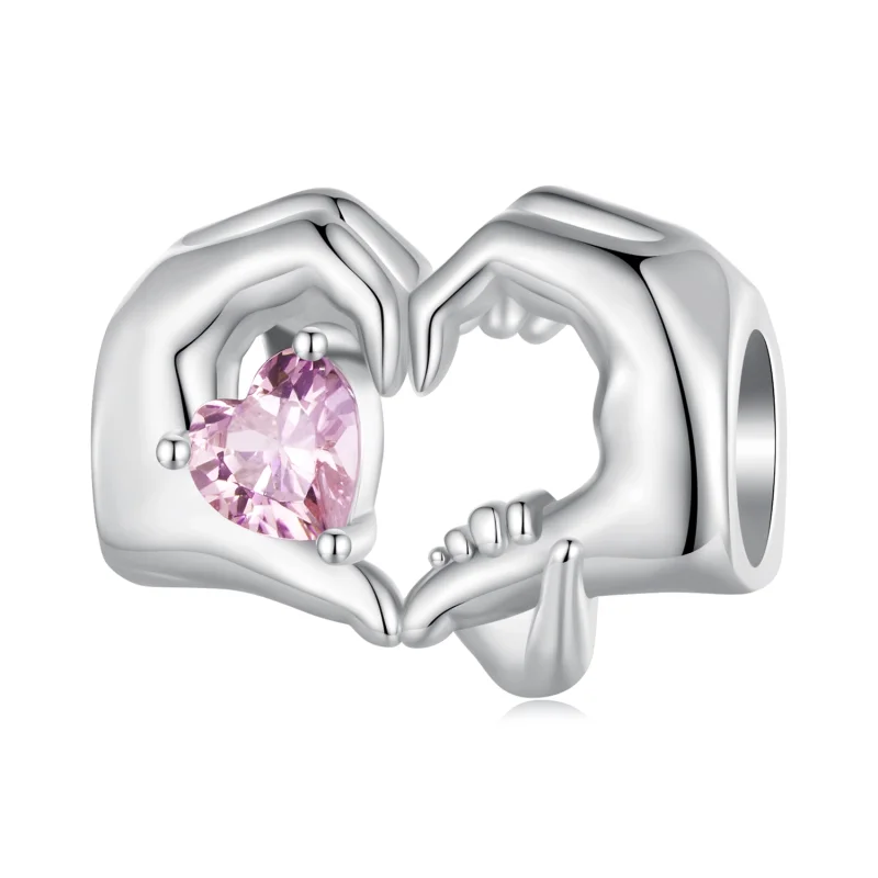 (Bild für) Pandora Style Herz-Geste-Anhänger - BSC829 - Ansicht 7