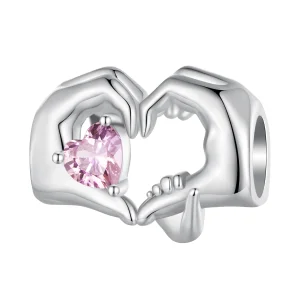 (Bild für) Pandora Style Herz-Geste-Anhänger - BSC829