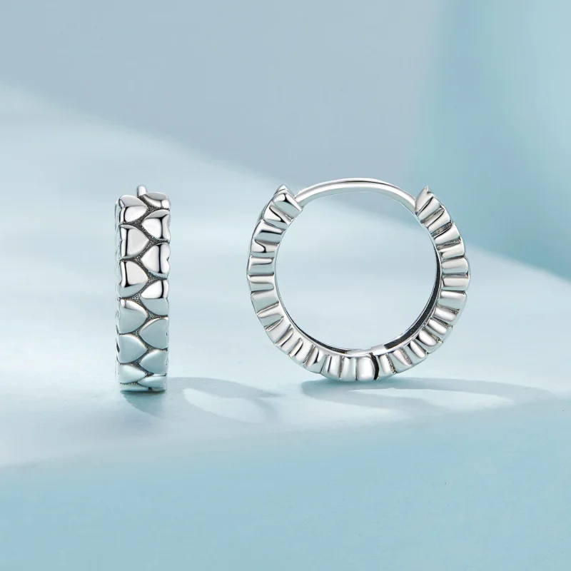 (Bild für) Pandora Style Herz-Herz-Ohrringe - SCE1653 - Ansicht 2