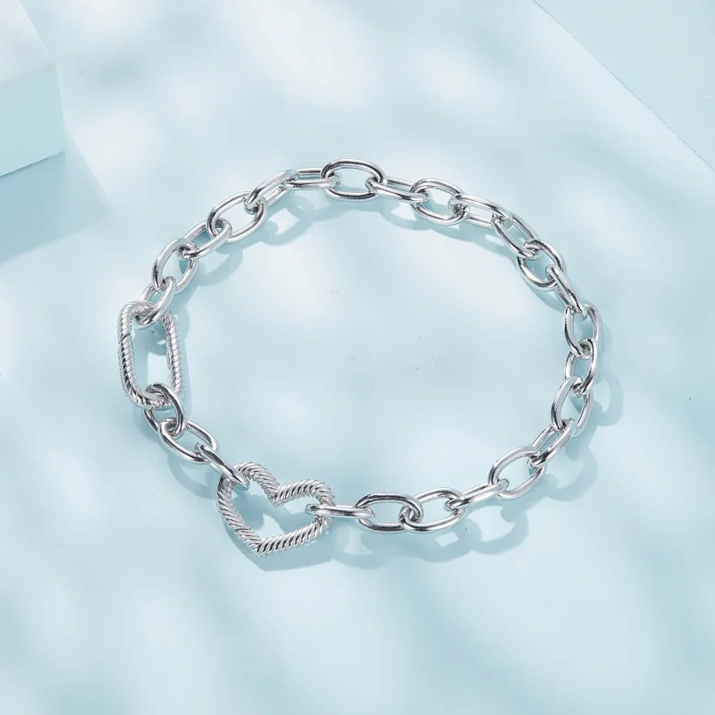 (Bild für) Pandora Style Herz-Ketten-Armband - SCB258 - Ansicht 3