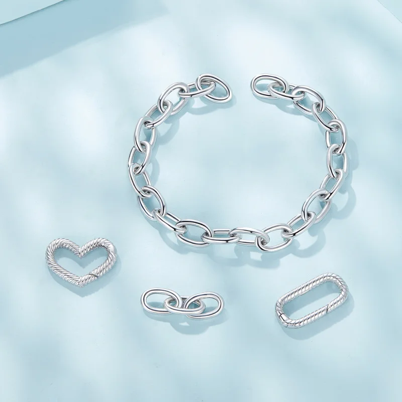 (Bild für) Pandora Style Herz-Ketten-Armband - SCB258 - Ansicht 4