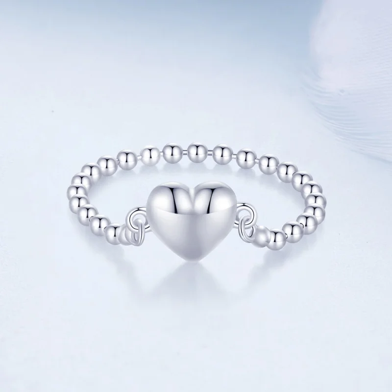 (Bild für) Pandora Style Herzförmiger Kettenring - BSR488 - Ansicht 3