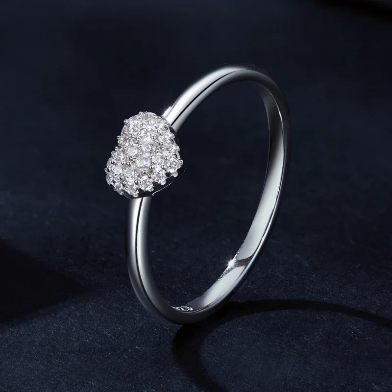 (Bild für) Pandora Style Herzförmiger Ring (Ein Zertifikat) - MSR038 - Ansicht 2