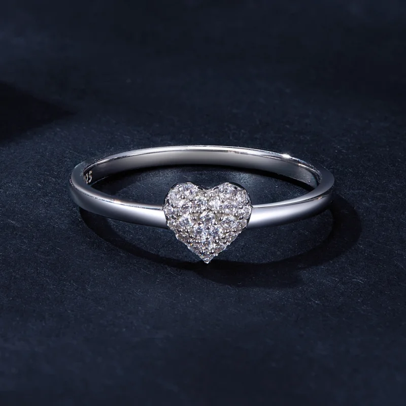 (Bild für) Pandora Style Herzförmiger Ring (Ein Zertifikat) - MSR038 - Ansicht 3