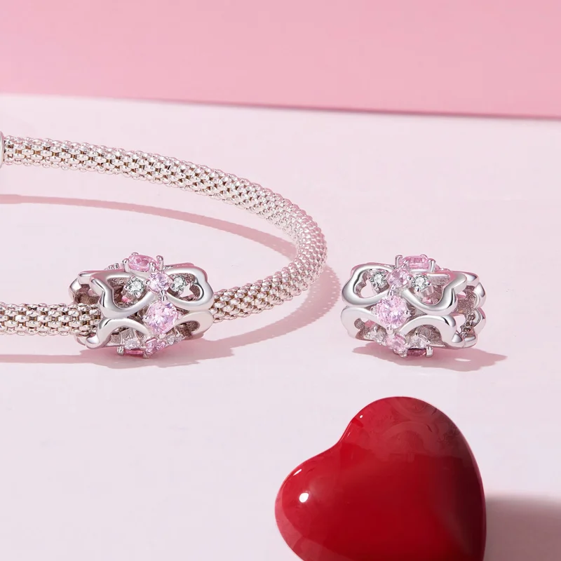 (Bild für) Pandora Style Herzförmiger Schmuckanhänger mit Taille - BSC924 - Ansicht 4