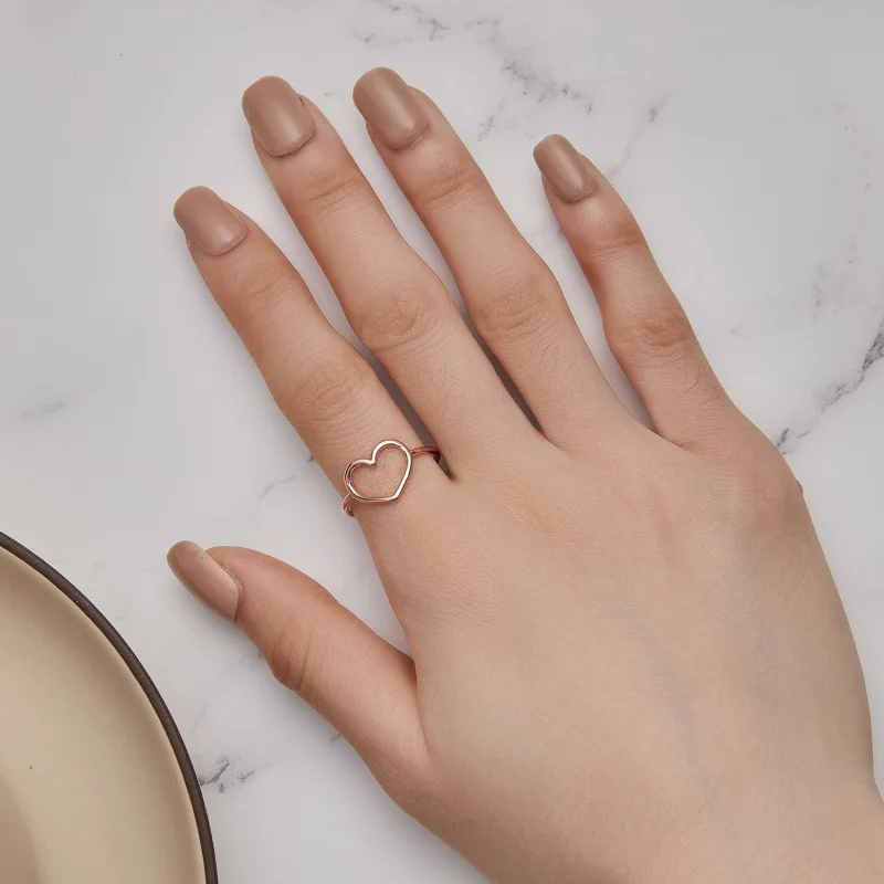 (Bild für) Pandora Style Herzring aus Roségold - SCR641-C - Ansicht 6