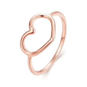 (Bild für) Pandora Style Herzring aus Roségold - SCR641-C