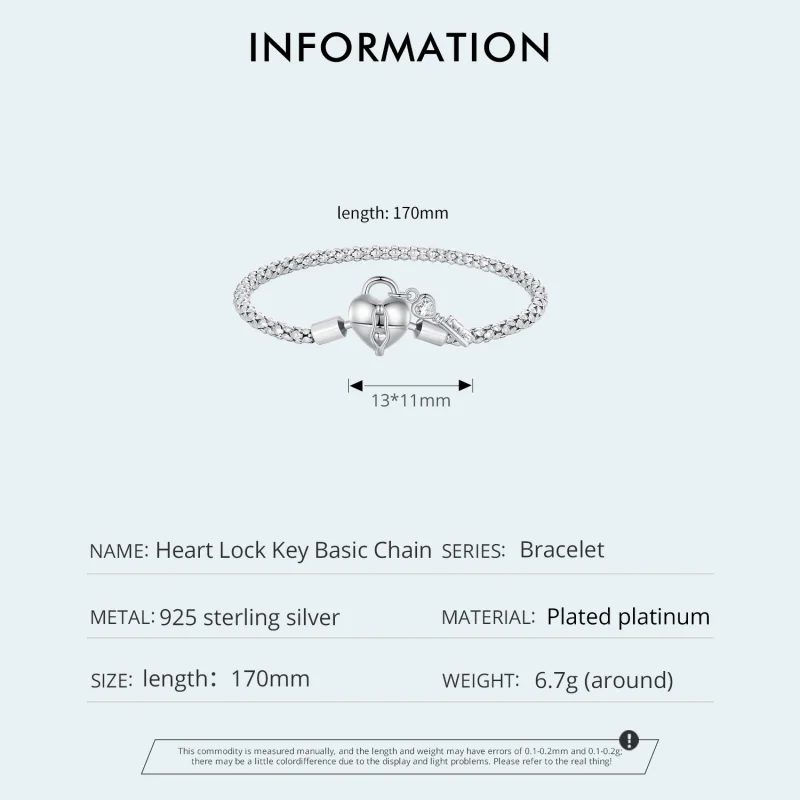 (Bild für) Pandora Style Herzschloss-Schlüsselanhänger Armband - SCB259 - Ansicht 4