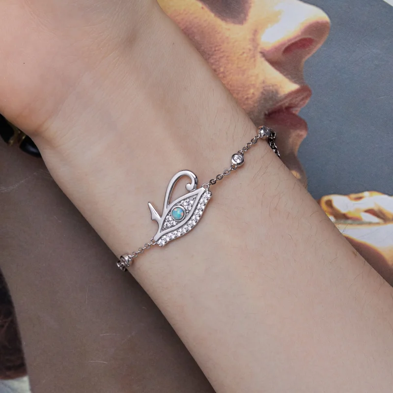 (Bild für) Pandora Style Horus-Augen-Kettenarmband - BSB114 - Ansicht 7